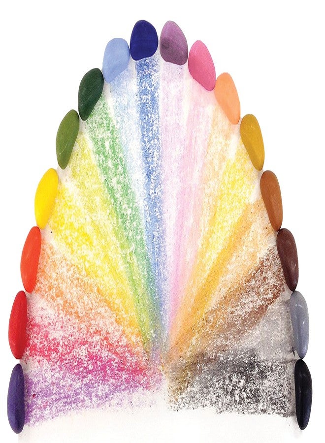 Crayon Rocks Art Supplies Safe For Kids & Toddlers - 24 Coloring Non Toxic Crayons - Tripod Grip Coloring Pencils for Drawing, Learning, and for Handwriting Development - Comes in a Muslin Bag - Image 2